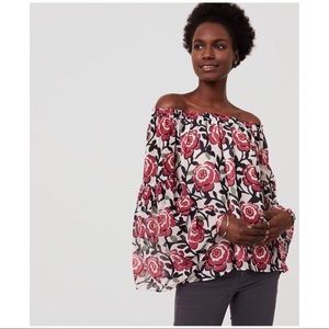 Loft blossom off the shoulder top